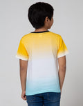 Little M Short Sleeve T-Shirt Fullprint Shark Ombre