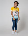 Little M Short Sleeve T-Shirt Fullprint Shark Ombre