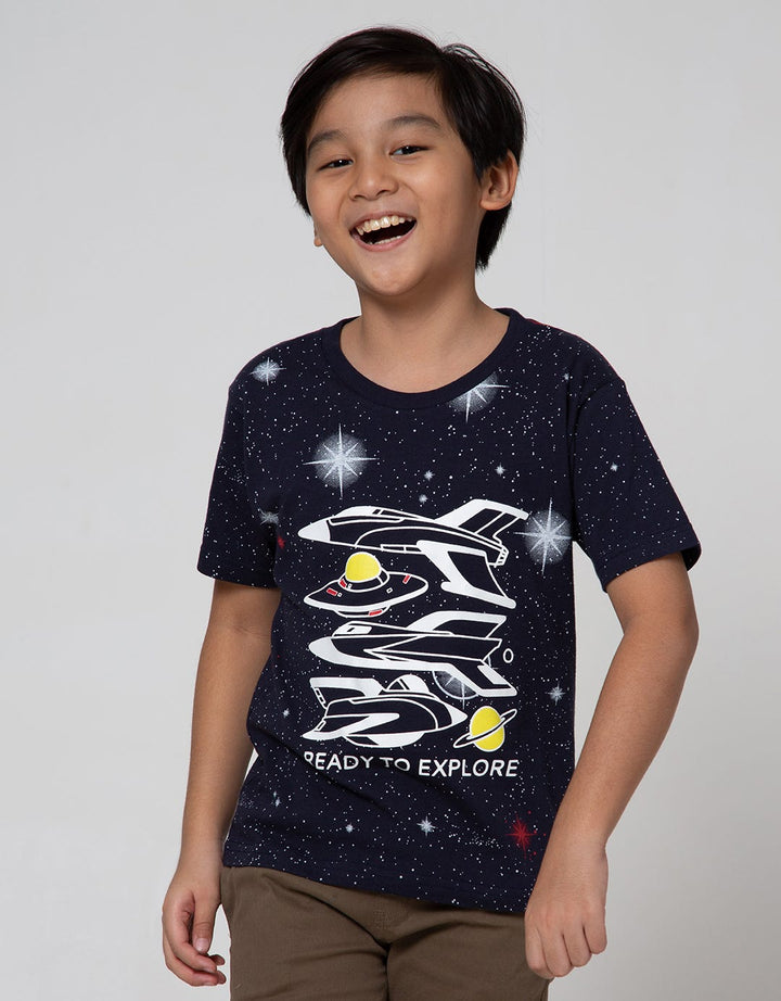 Little M Short Sleeve T-Shirt Splash Ready To Explore