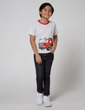 Little M Short Sleeve T-Shirt Flip Fire Truck