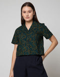 Nevada Short Sleeve Shirt Top Print Resort Collar