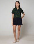 Nevada Short Sleeve Shirt Top Print Resort Collar