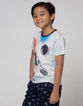 Little M Short Sleeve T-Shirt Fullprint Splash Rocket