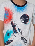 Little M Short Sleeve T-Shirt Fullprint Splash Rocket
