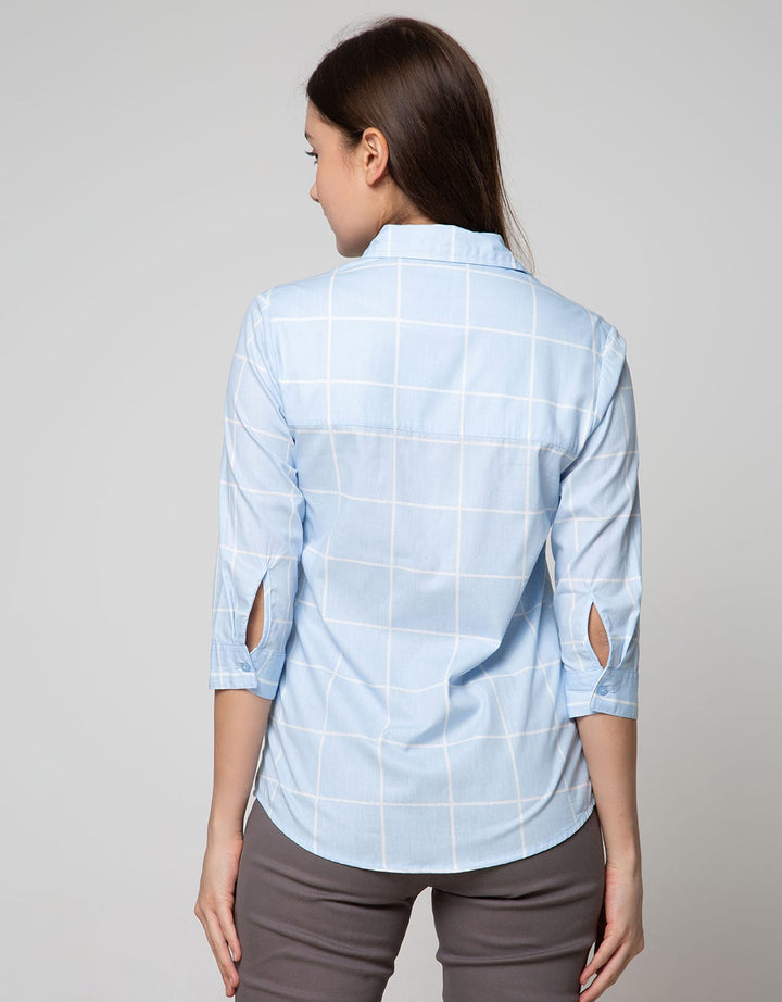 Nevada Long Sleeve Shirt Top Cotton Checkk Print