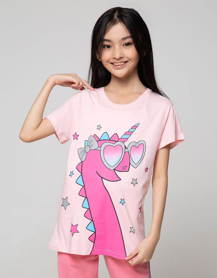 Aero Short Sleeve T-Shirt Print Love Dino