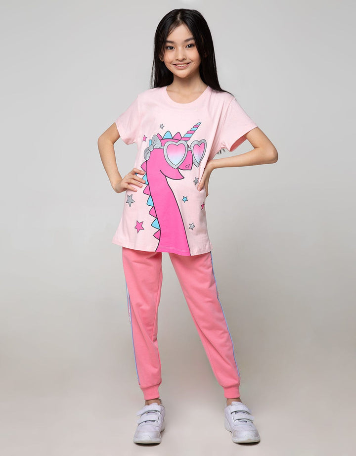 Aero Short Sleeve T-Shirt Print Love Dino