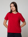 Connexion Short Sleeve T-Shirt Round Neck Slub Try With 2 Button