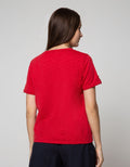 Connexion Short Sleeve T-Shirt Round Neck Slub Try With 2 Button