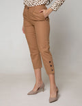 Connexion Capri Pants Texture With Button In Leg