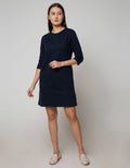 Connexion Long Sleeve Midi Dress Big Pocket