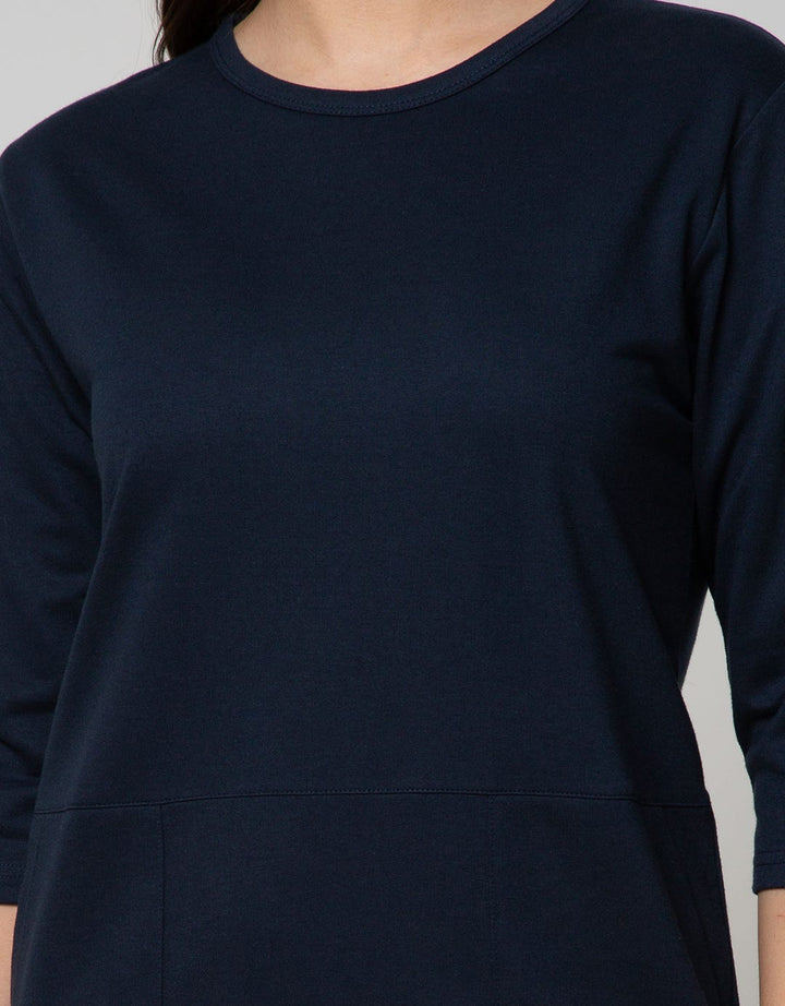 Connexion Long Sleeve Midi Dress Big Pocket