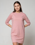 Connexion Long Sleeve Midi Dress Big Pocket