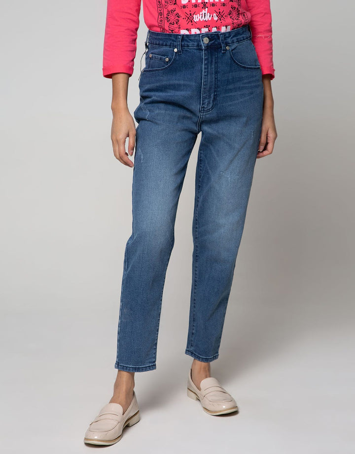 Nevada Denim Long Pants Fashion Mom Jeans