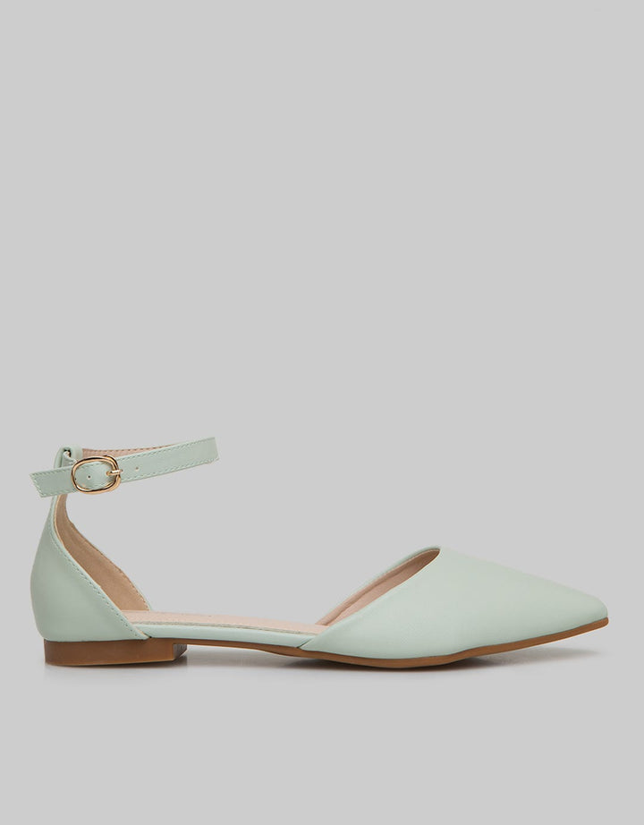 Connexion Ankle Strap Flat Shoes Woman
