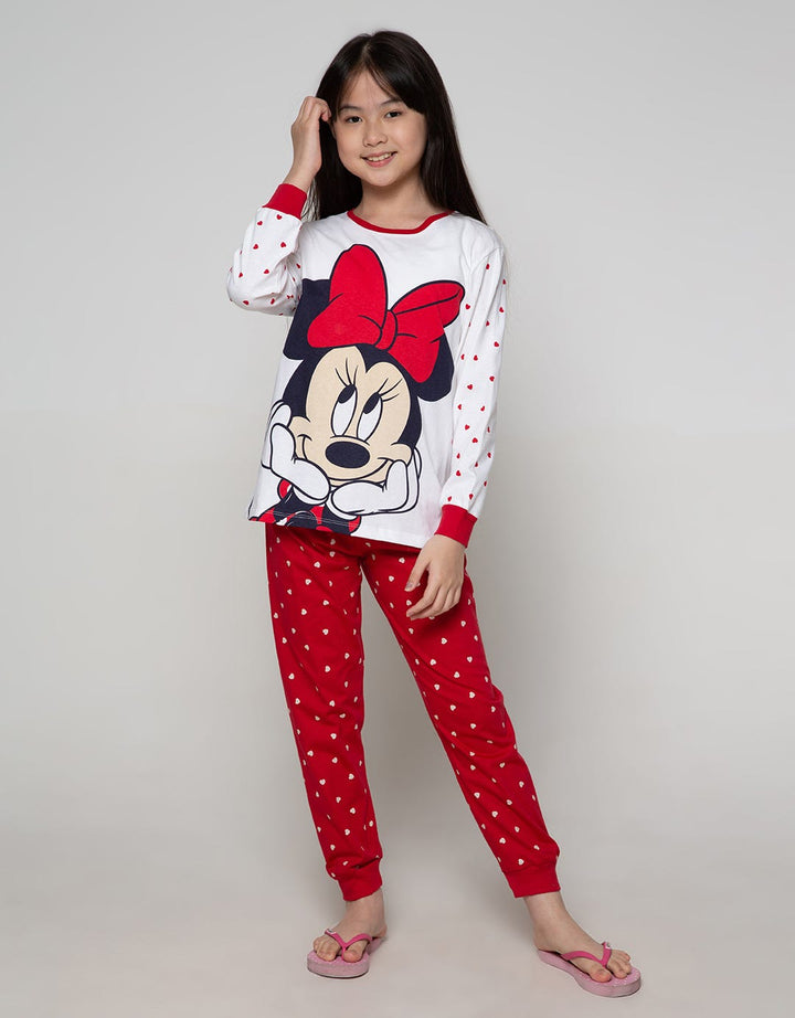 Disney  Minnie Love Top Bottom Set Piyama