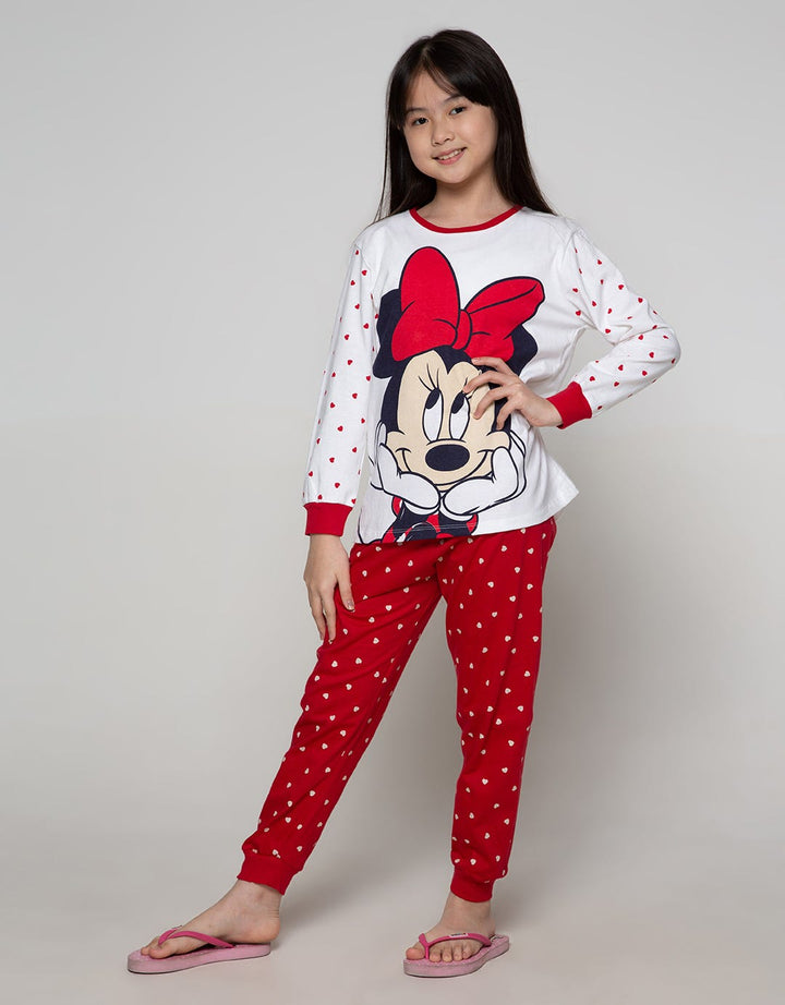 Disney  Minnie Love Top Bottom Set Piyama