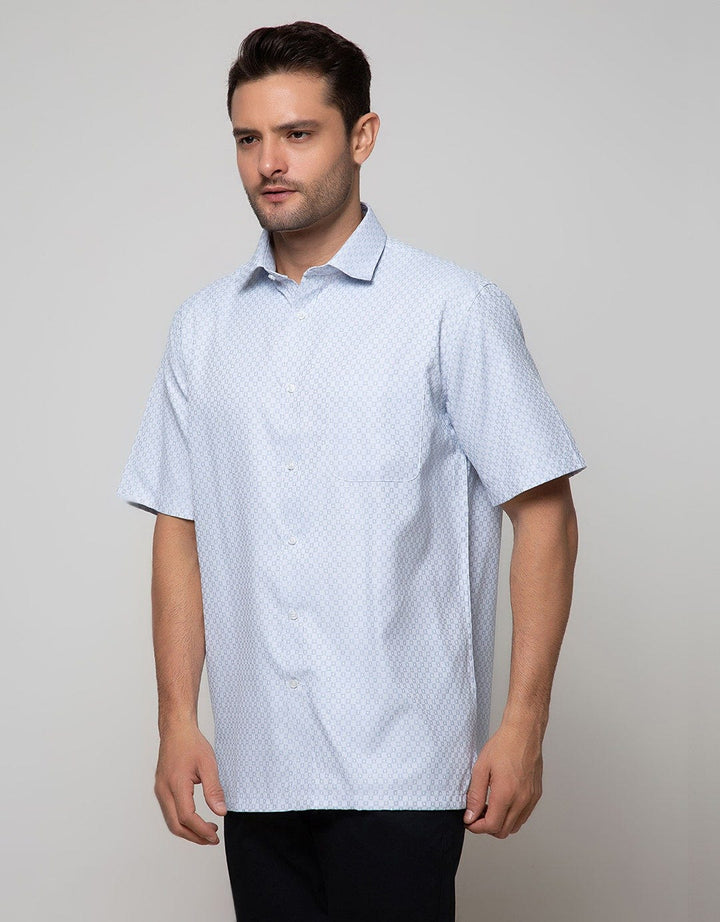 Cole Short Sleeve Shirt Checks Regular Point Collar