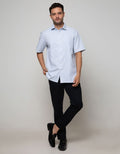Cole Short Sleeve Shirt Checks Regular Point Collar