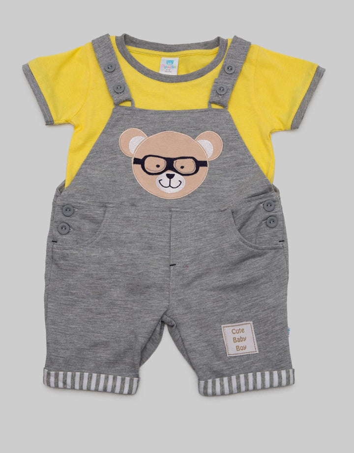 Pipiniko Short Jumpsuit Set Overall Bear Glasses
