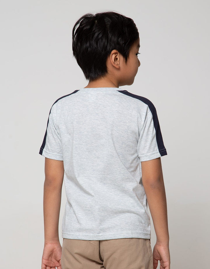 Little M Short Sleeve T-Shirt Cut N Sewn Lengan Dino