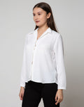 St. Yves Long Sleeve Blouse Top Lyn Crepe