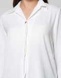 St. Yves Long Sleeve Blouse Top Lyn Crepe