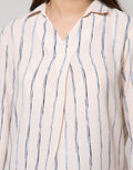 Connexion Long Sleeve Shirt Stripes V-Neck