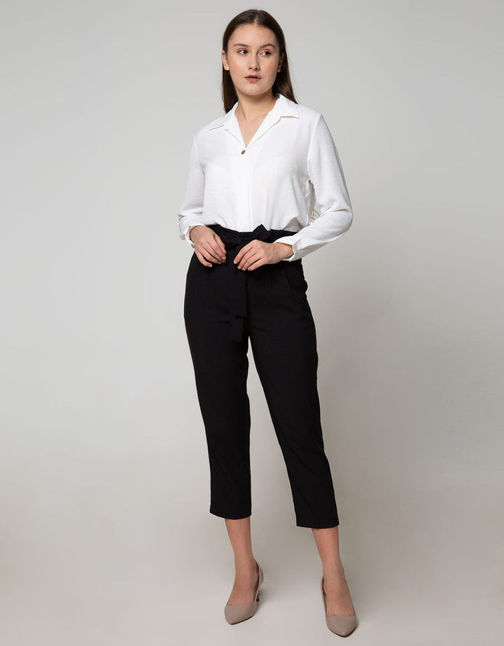 Connexion Ankle Pants Poly Half Elastic With Zipper 