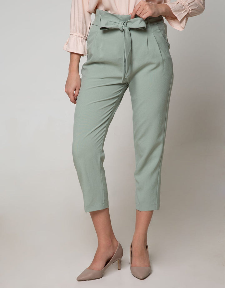 Connexion Ankle Pants Poly Half Elastic With Zipper 