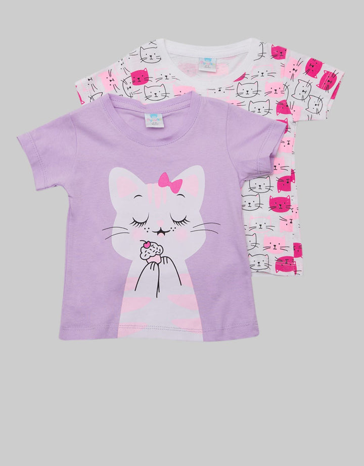 Pipiniko Short Sleeve T-Shirt Pack 2 Pc Cat