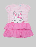Pipiniko Short Sleeve Midi Dress Salur Bunny
