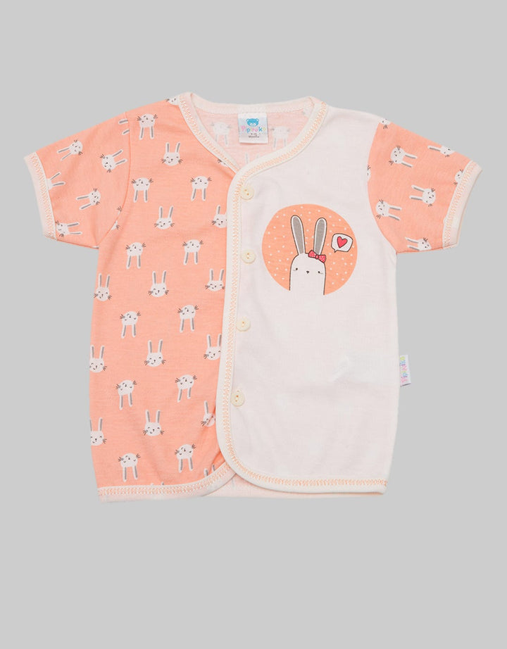 Pipiniko Short Sleeve T-Shirt with Rabbit Screen Printing