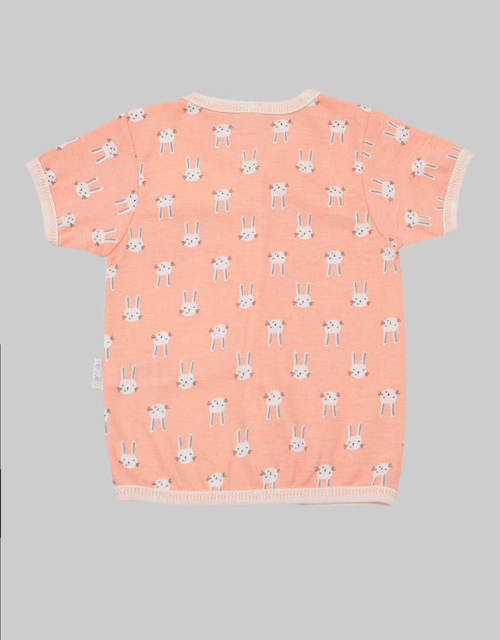 Pipiniko Short Sleeve T-Shirt with Rabbit Screen Printing