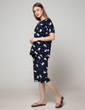 Nevada Short Sleeve Pajama Capri House Rabbit
