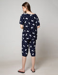 Nevada Short Sleeve Pajama Capri House Rabbit