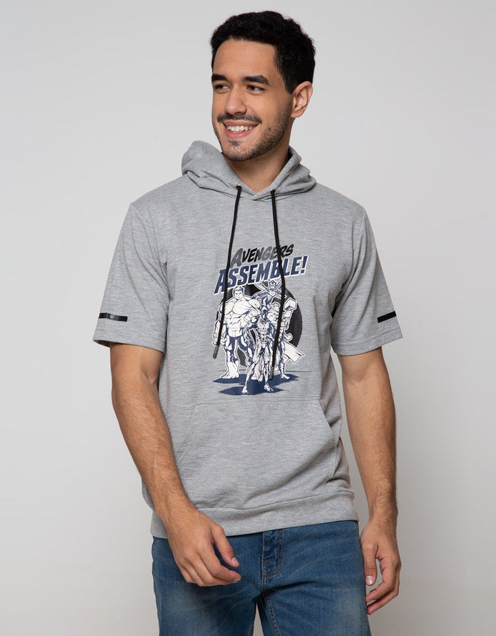 Marvel Avengers Hood Sweatshirt Short Sleeve Avengers Assemble