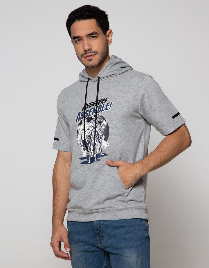Marvel Avengers Hood Sweatshirt Short Sleeve Avengers Assemble