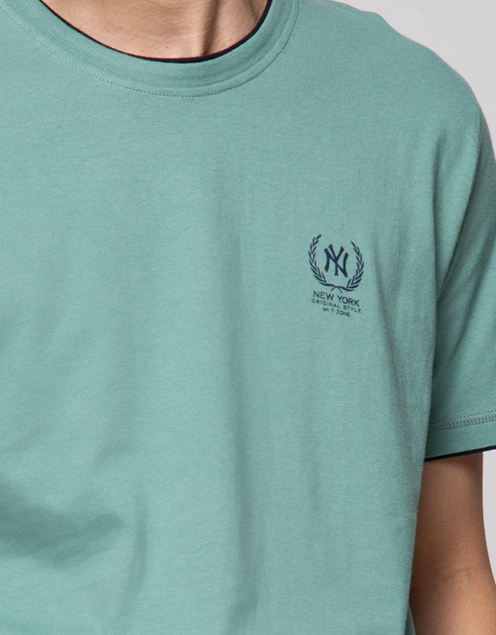 T Zone Short Sleeve T-Shirt Basic Round Neck Layer