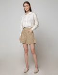 Details Short Pants With Assymetrical Pocket On Side