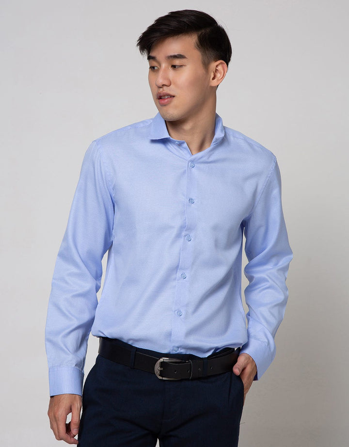 Cole Long Sleeve Shirt Texture Long Sleeve Slim Simply