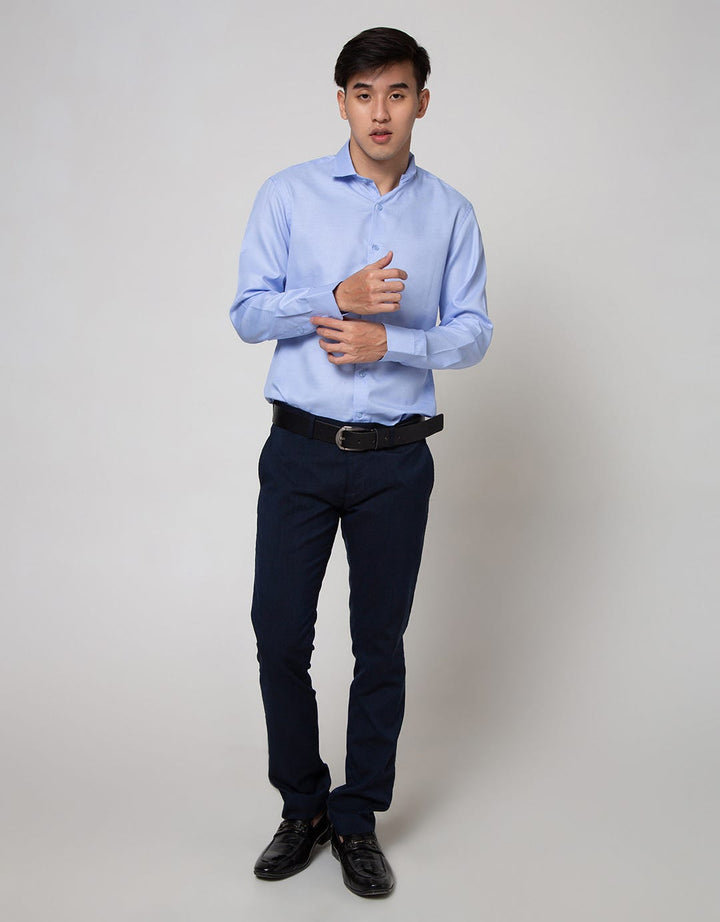 Cole Long Sleeve Shirt Texture Long Sleeve Slim Simply
