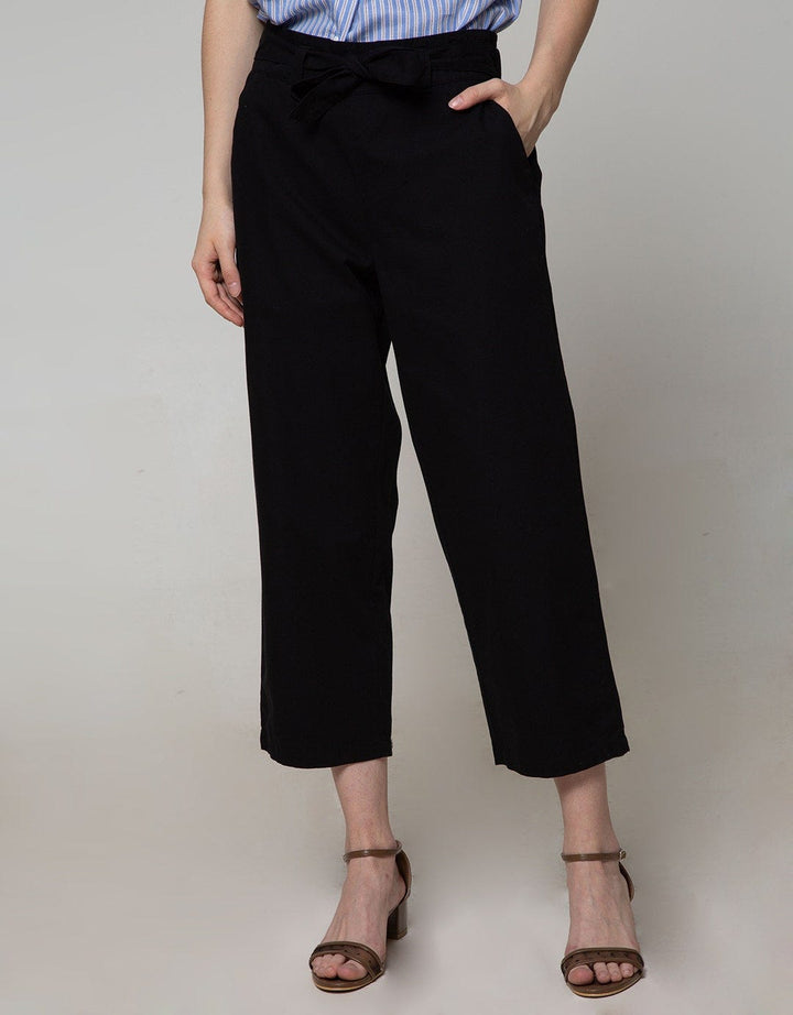 Details Long Pants Straight With Rope On Waist