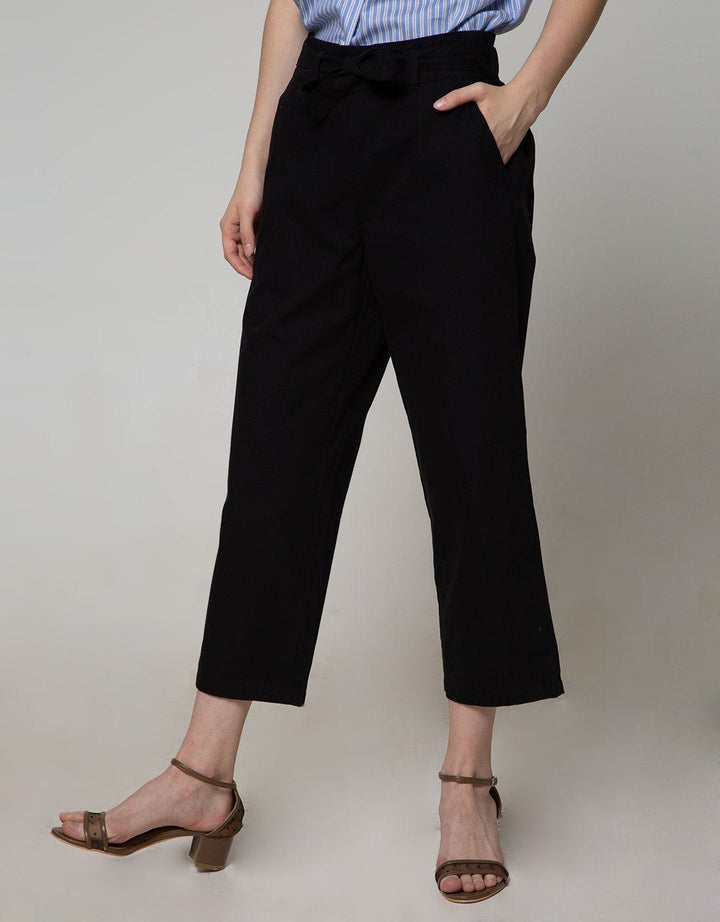 Details Long Pants Straight With Rope On Waist