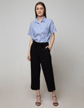 Details Long Pants Straight With Rope On Waist