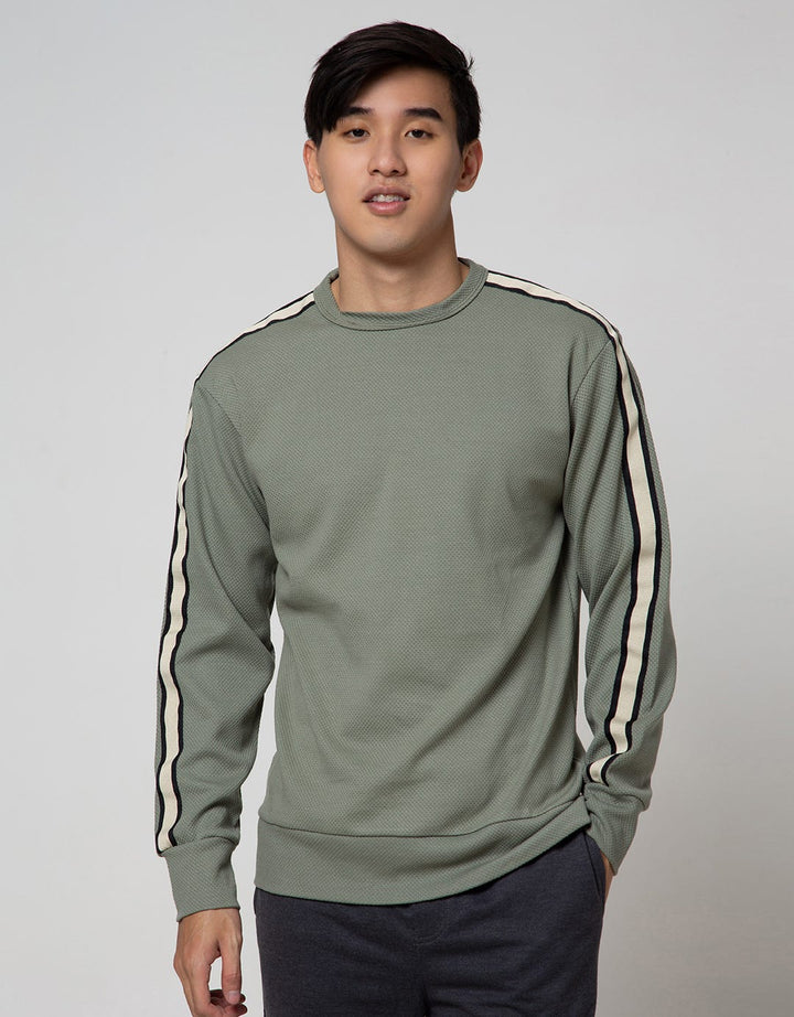 Details Sweatshirt Jumper Texture With Tape On Sho