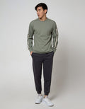 Details Sweatshirt Jumper Texture With Tape On Sho