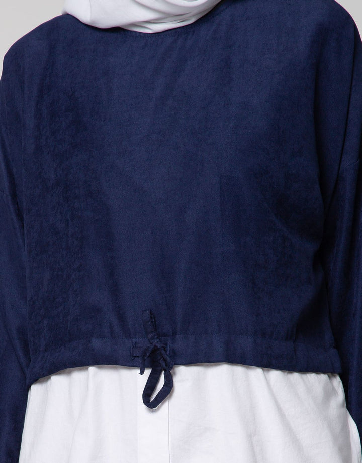 Annisa Long Sleeve Blouse Shirt With 2 Tone Panels