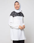 Annisa Long Sleeve Blouse Loose With Brocade On Shoulder