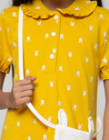 Little M Short Sleeve Midi Dress Krah Fullprint Bunny
